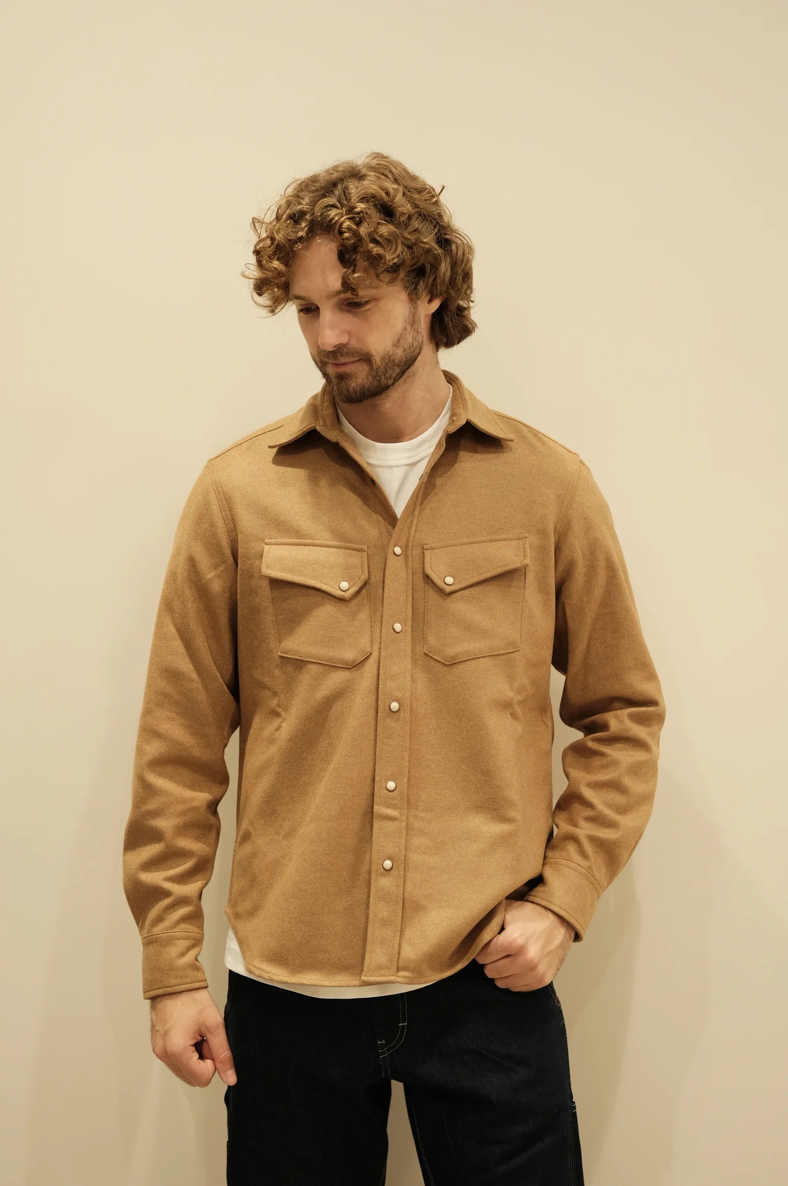 Fortela - Pasadena Shirt Western Flannel - Camel