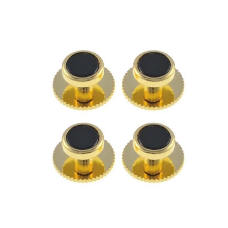Benson & Clegg - Gold Plated Dress Studs  - Onyx Black