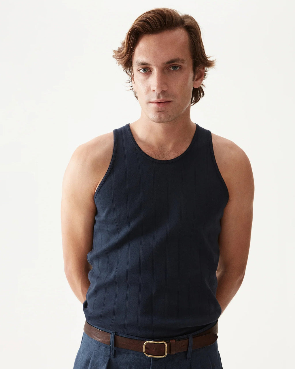 Fortela - Dylan Cotton Tank Top - Blue Fortela