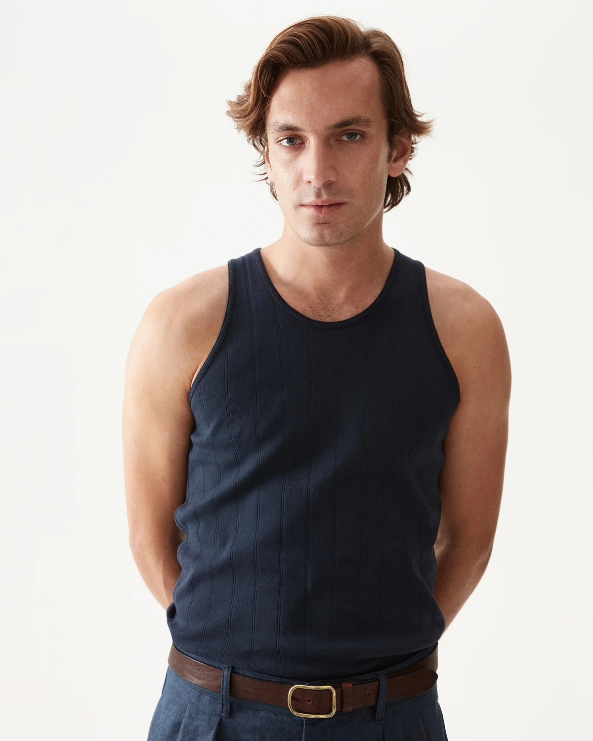 Fortela - Dylan Cotton Tank Top - Blue Fortela