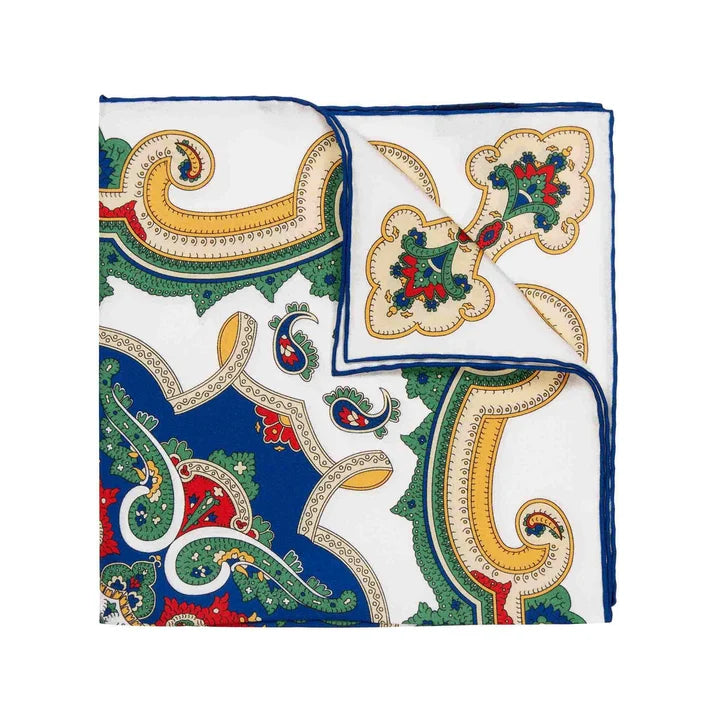 Serà Fine Silk - Prickly Pear Etna Silk Pocket Square Sera Fine Silk