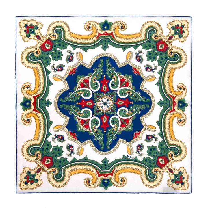 Serà Fine Silk - Prickly Pear Etna Silk Pocket Square Sera Fine Silk