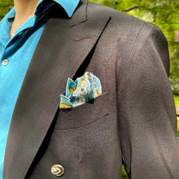 Sera Fine Silk - Plum Etna Pocket Square Sera Fine Silk