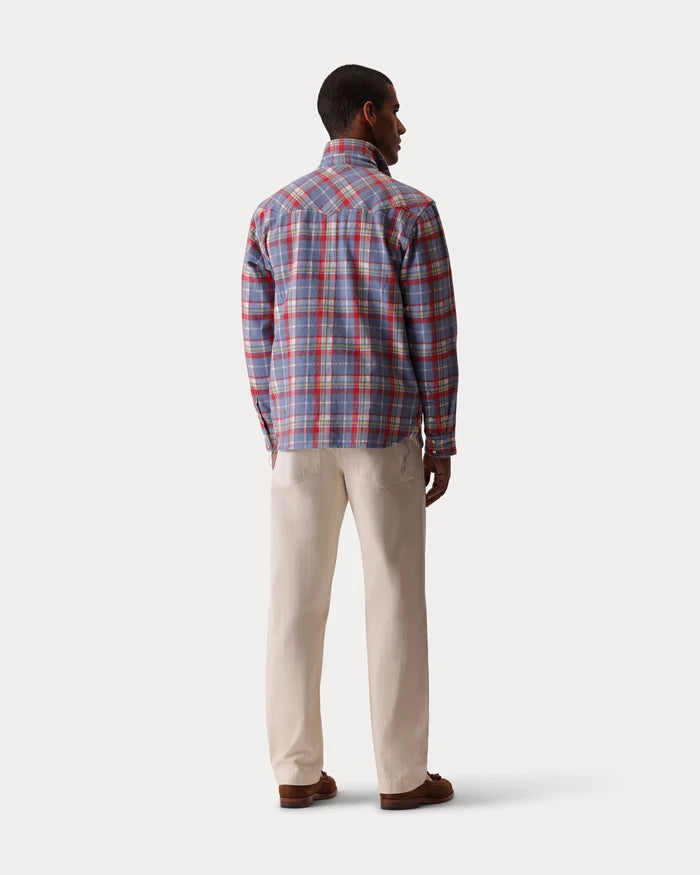 Fortela - Josh Camicia check cotton shirt - Red/Grey Fortela