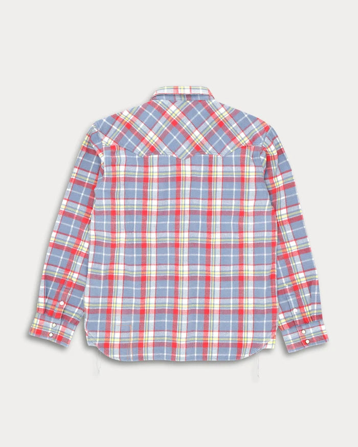 Fortela - Josh Camicia check cotton shirt - Red/Grey Fortela