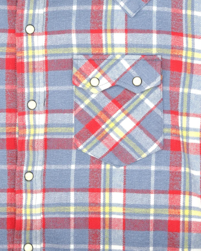 Fortela - Josh Camicia check cotton shirt - Red/Grey Fortela