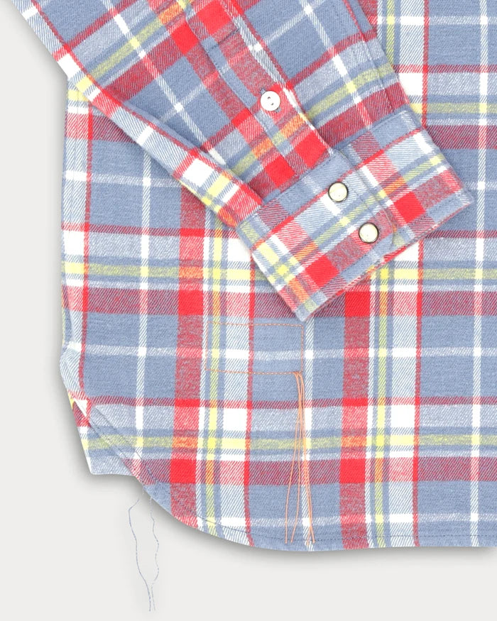 Fortela - Josh Camicia check cotton shirt - Red/Grey Fortela