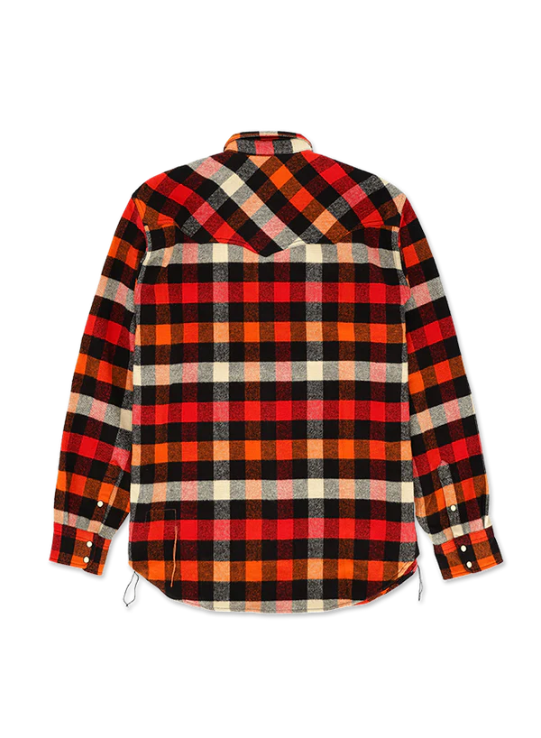 Fortela - JOSH Shirt Check 1 - Black Orange Fortela