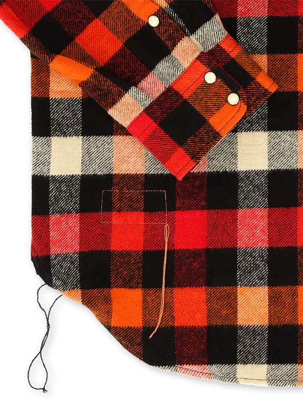 Fortela - JOSH Shirt Check 1 - Black Orange Fortela
