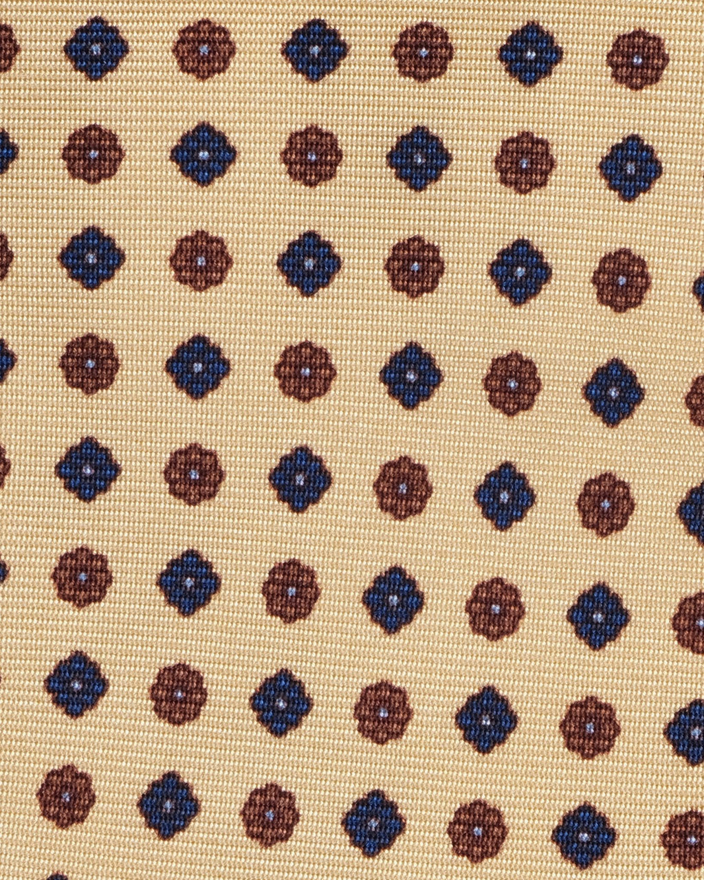 Viola Milano - Mix Flower Selftipped Italian Silk Tie - Yellow
