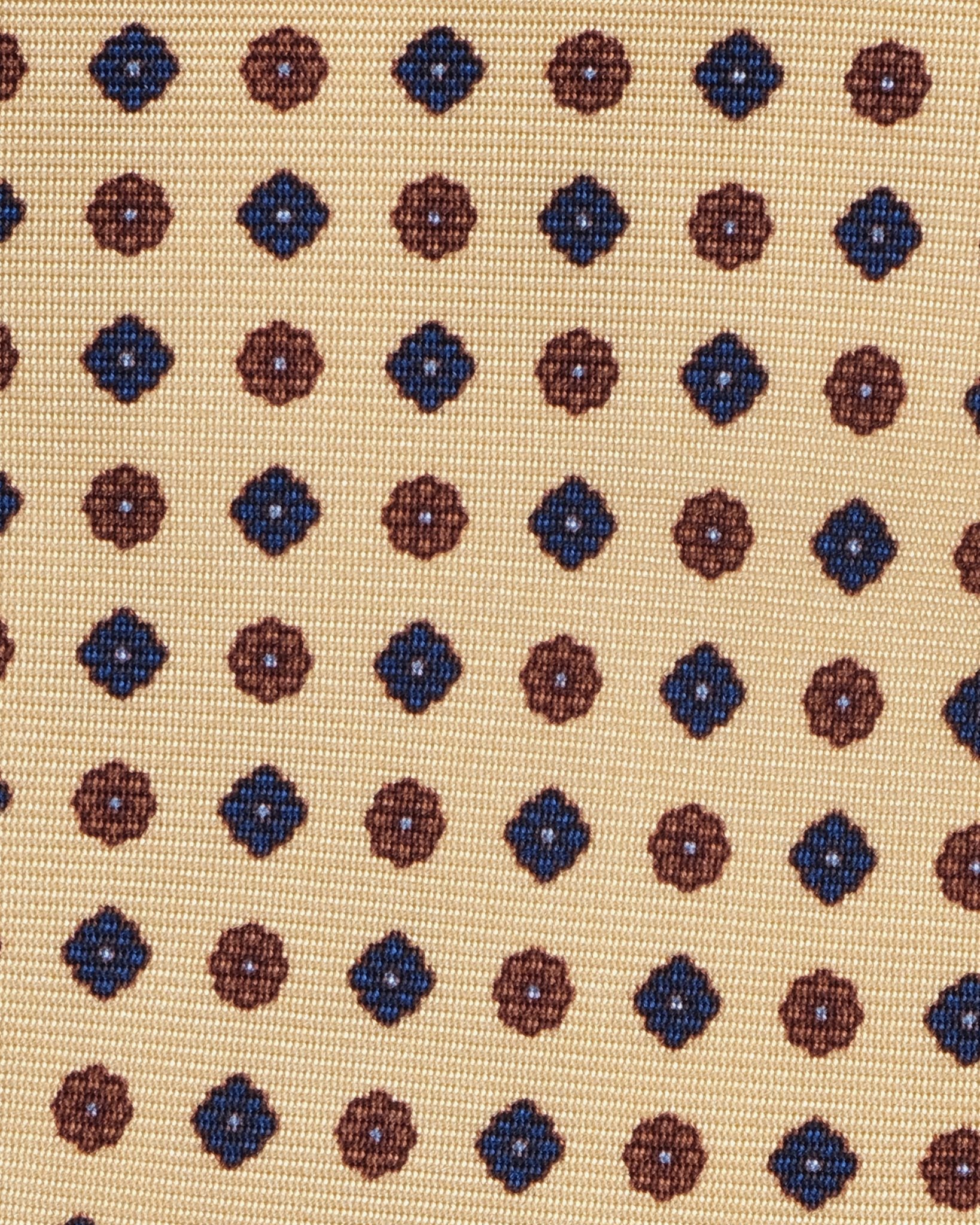 Viola Milano - Mix Flower Selftipped Italian Silk Tie - Yellow
