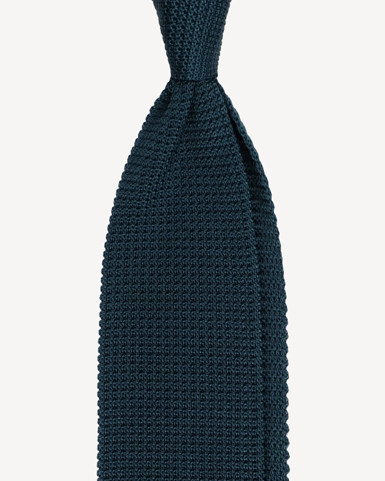 Viola Milano - Knitted Solid Limited Label Silk Tie - Cobalt Green