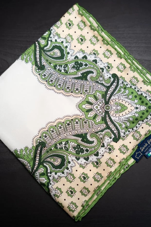 Sera  Fine Silk - Fiori di Limone Pocket Square Sera Fine Silk