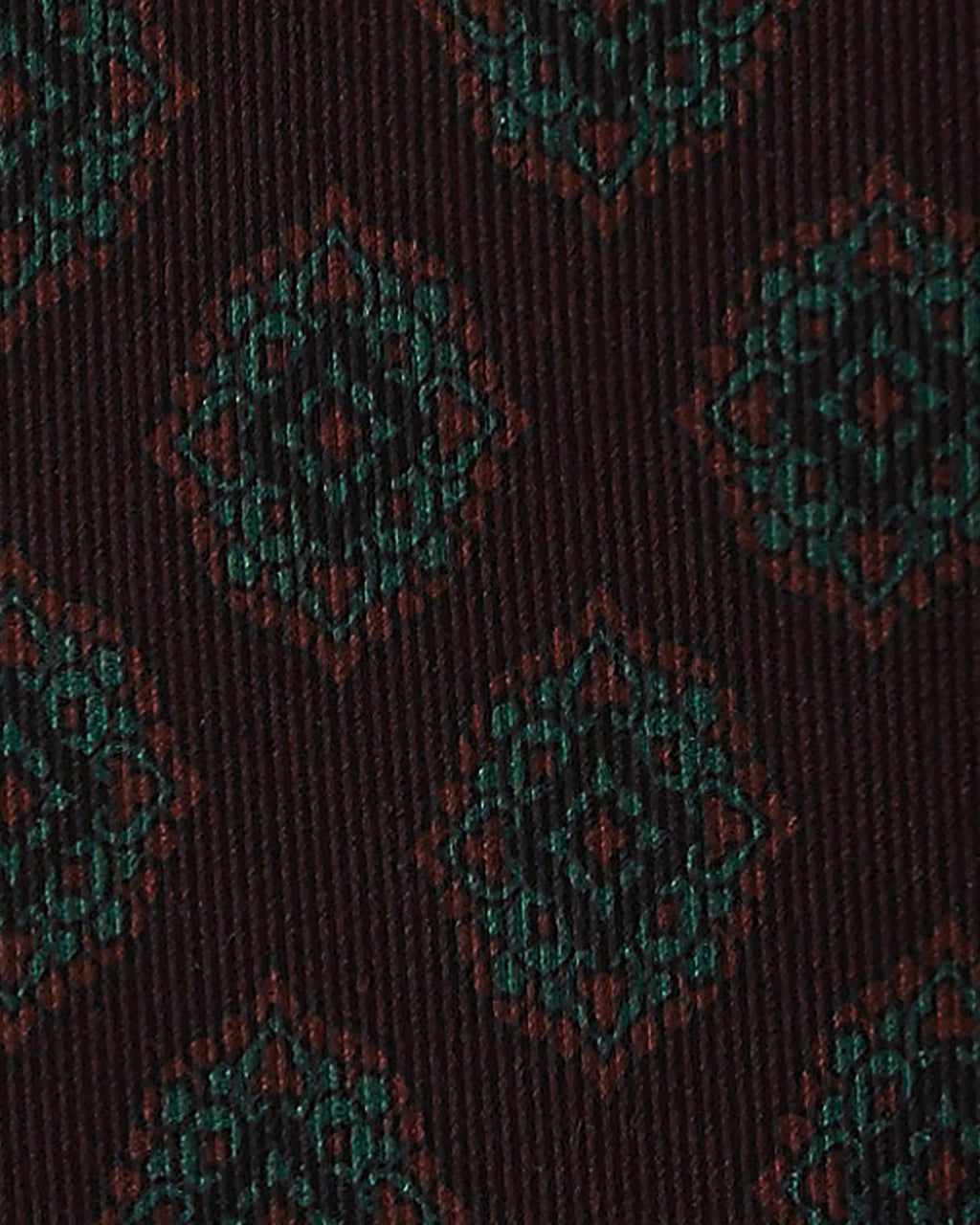 Viola Milano - Medallion Floral SELFTIPPED SILK TIE - Eggplant