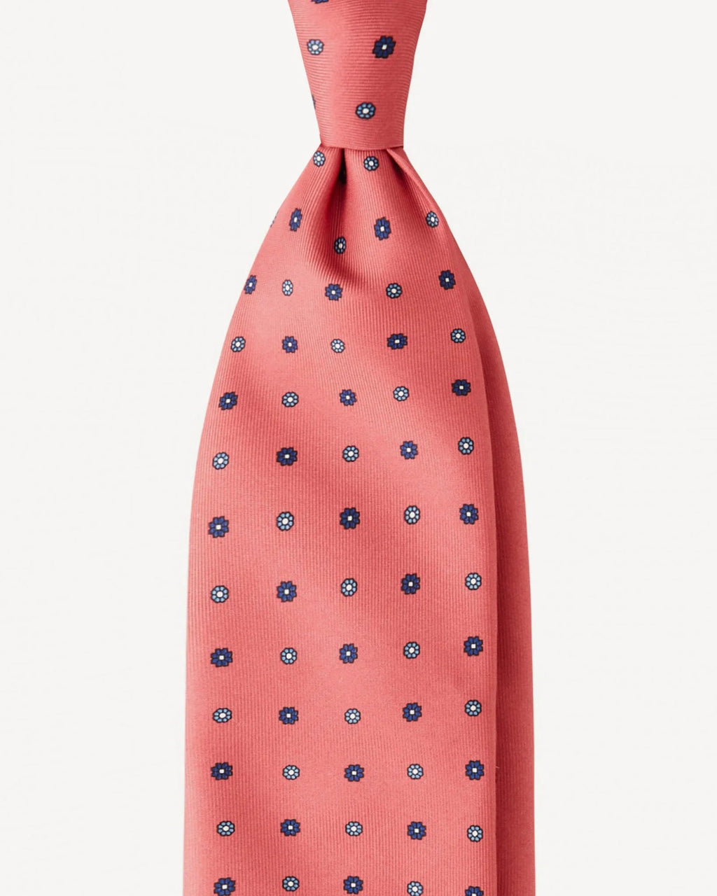 Viola Milano - Micro Floral Selftipped Italian Silk Tie - Rose Viola Milano
