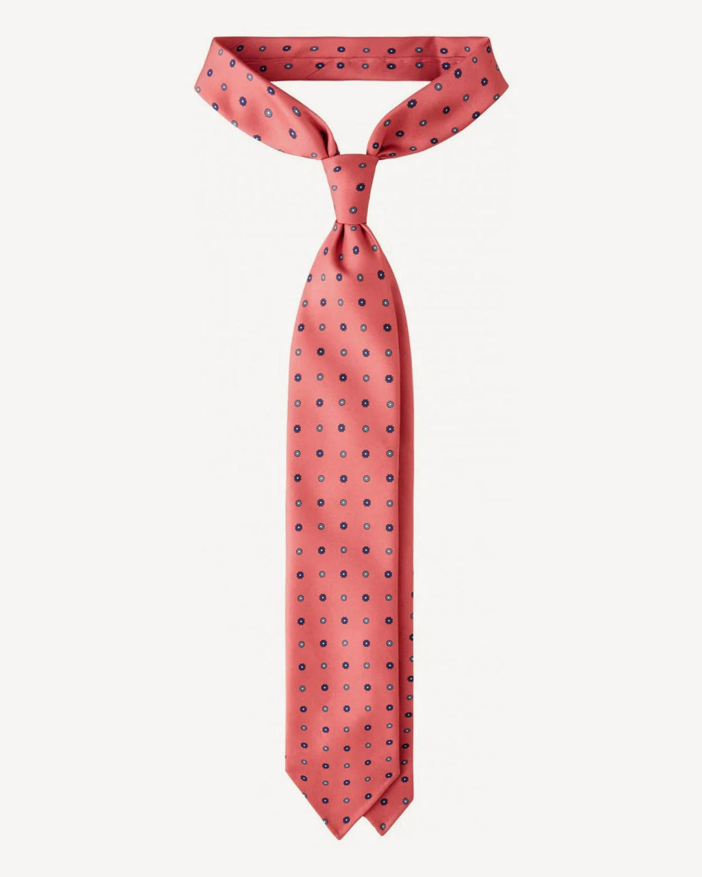Viola Milano - Micro Floral Selftipped Italian Silk Tie - Rose Viola Milano