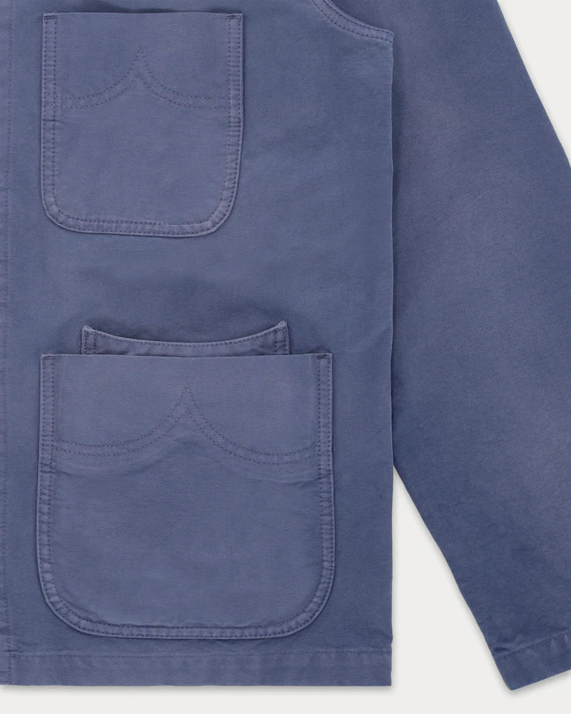 Fortela - Montana Sunfaded Cotton Jacket - Sky Blue Fortela