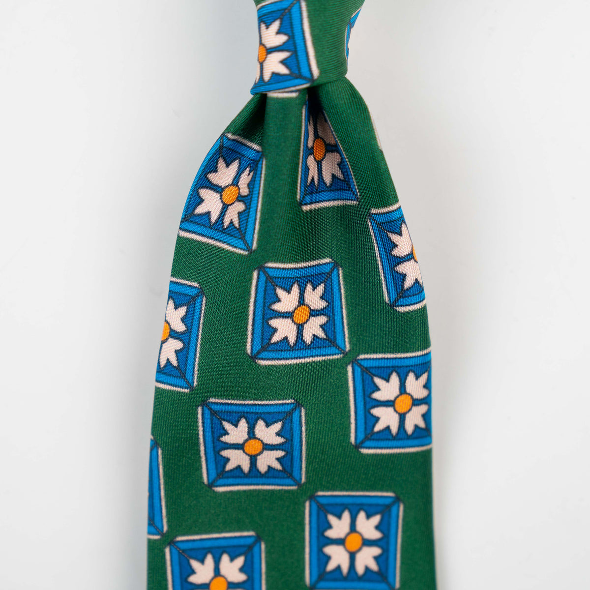 Spacca Neapolis - Forest Green Floral Printed Ties Spacca Neapolis