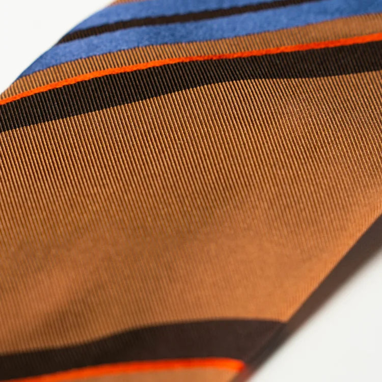 Spacca Neapolis - Copper Striped Silk Tie Spacca Neapolis