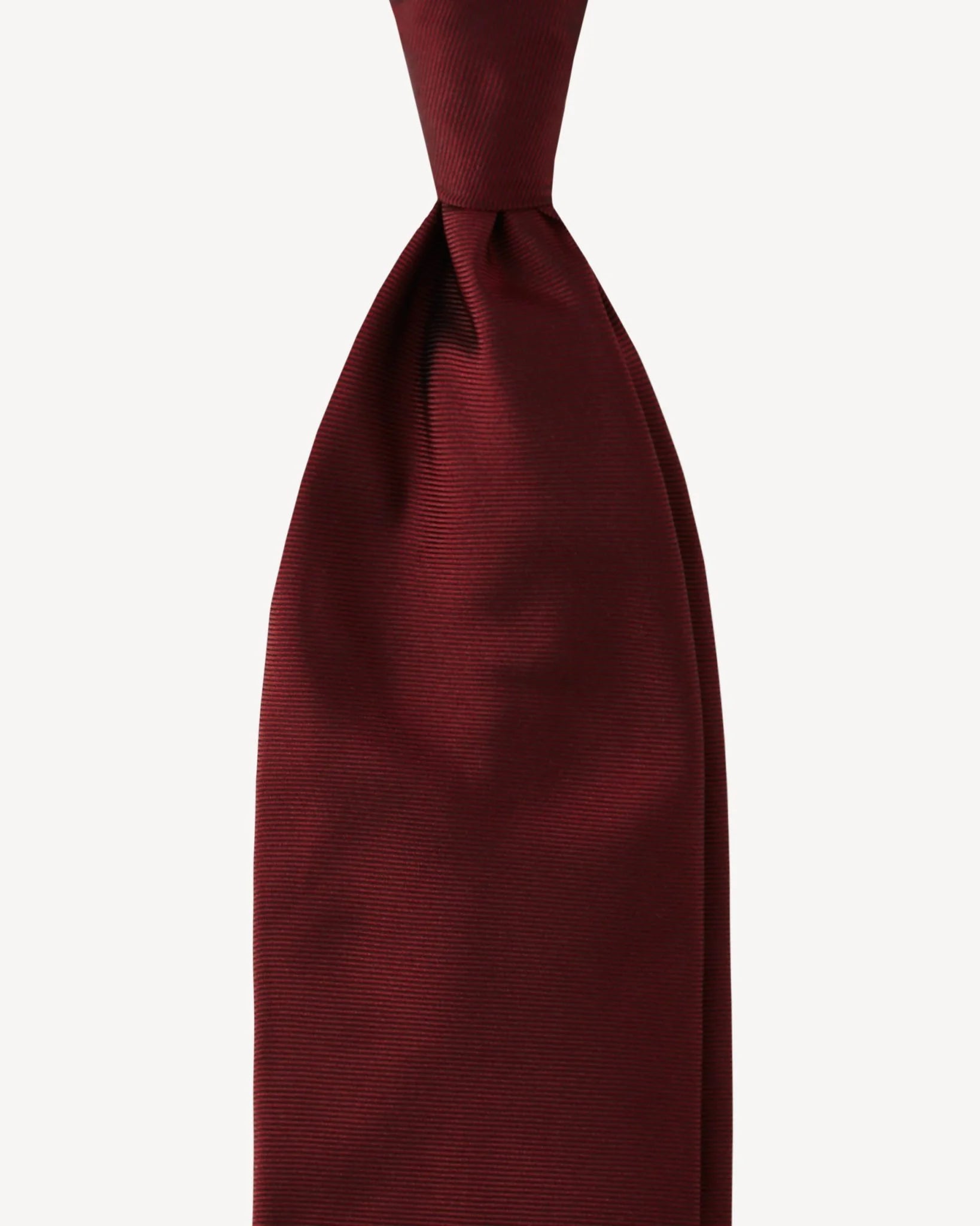 Viola Milano - Solid Woven Selftipped Silk Tie - Burgundy Viola Milano