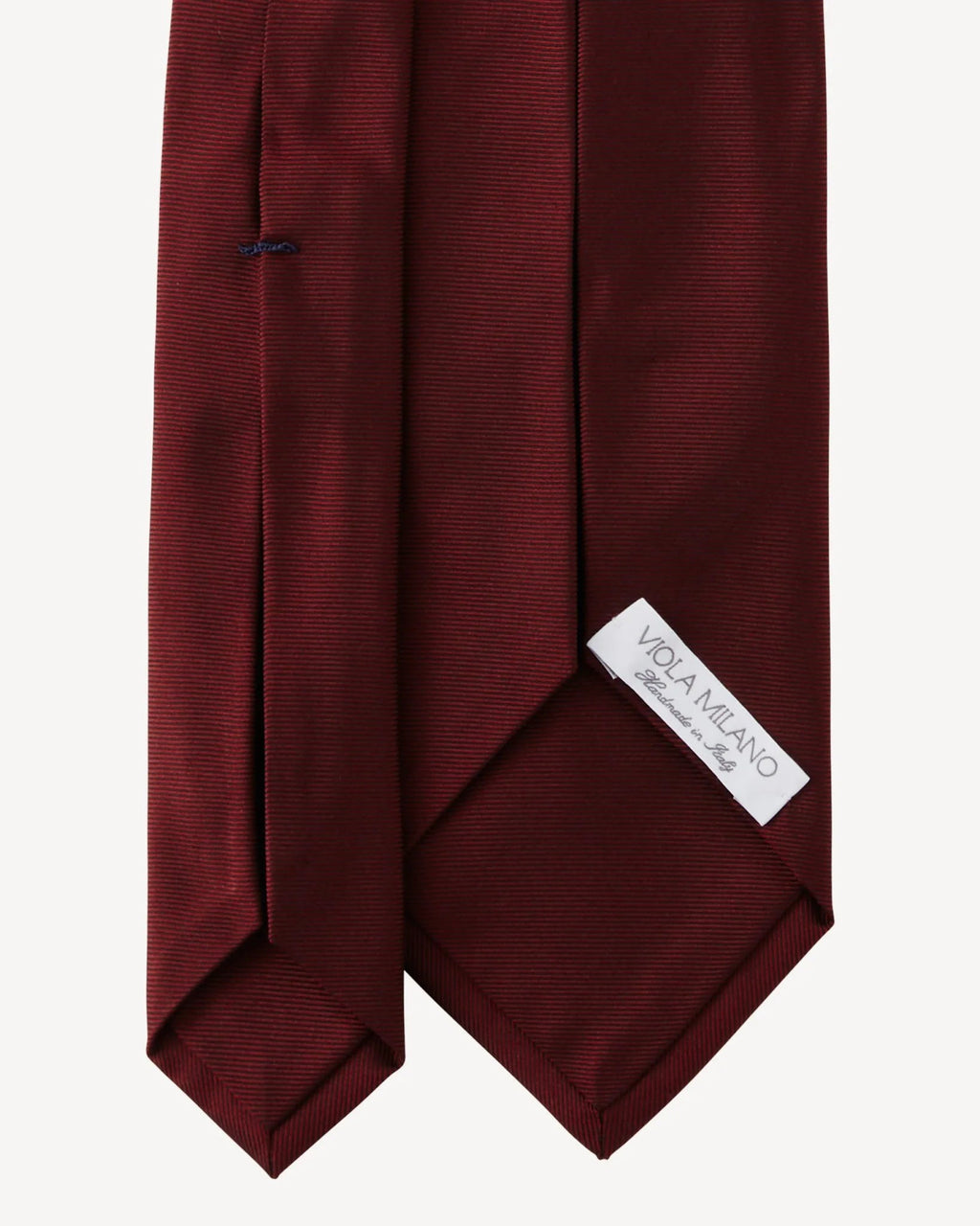 Viola Milano - Solid Woven Selftipped Silk Tie - Burgundy Viola Milano