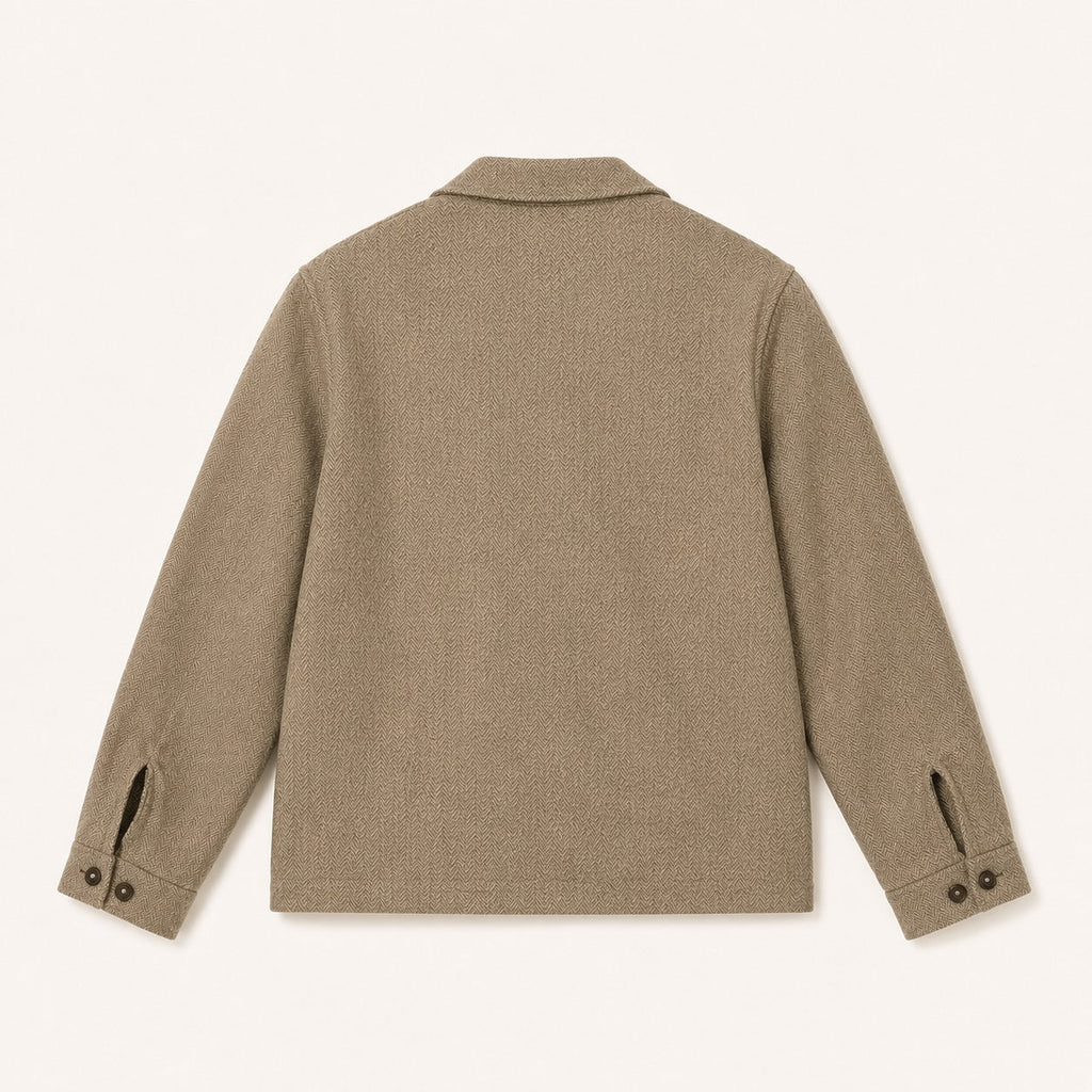 Fortela - Tristan Herringbone Wool Jacket - Beige Fortela