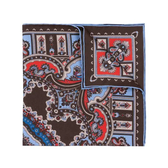 Sera Fine Silk - Black Currant Barolo Pocket Square