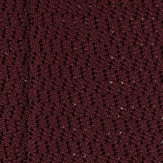 Sera Fine Silk - Burgundy Zig Zag V Point Knitted Silk Tie