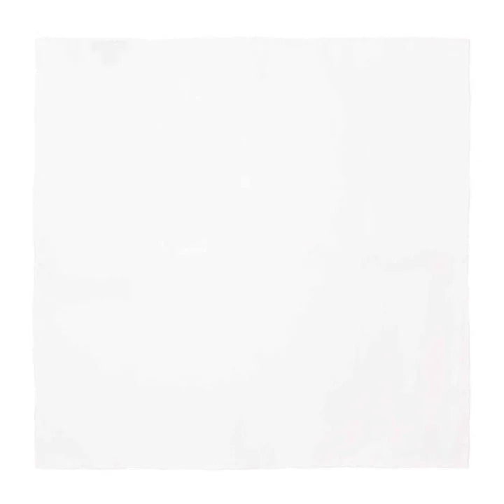 Serà Fine Silk - Classic White Silk Pocket Square