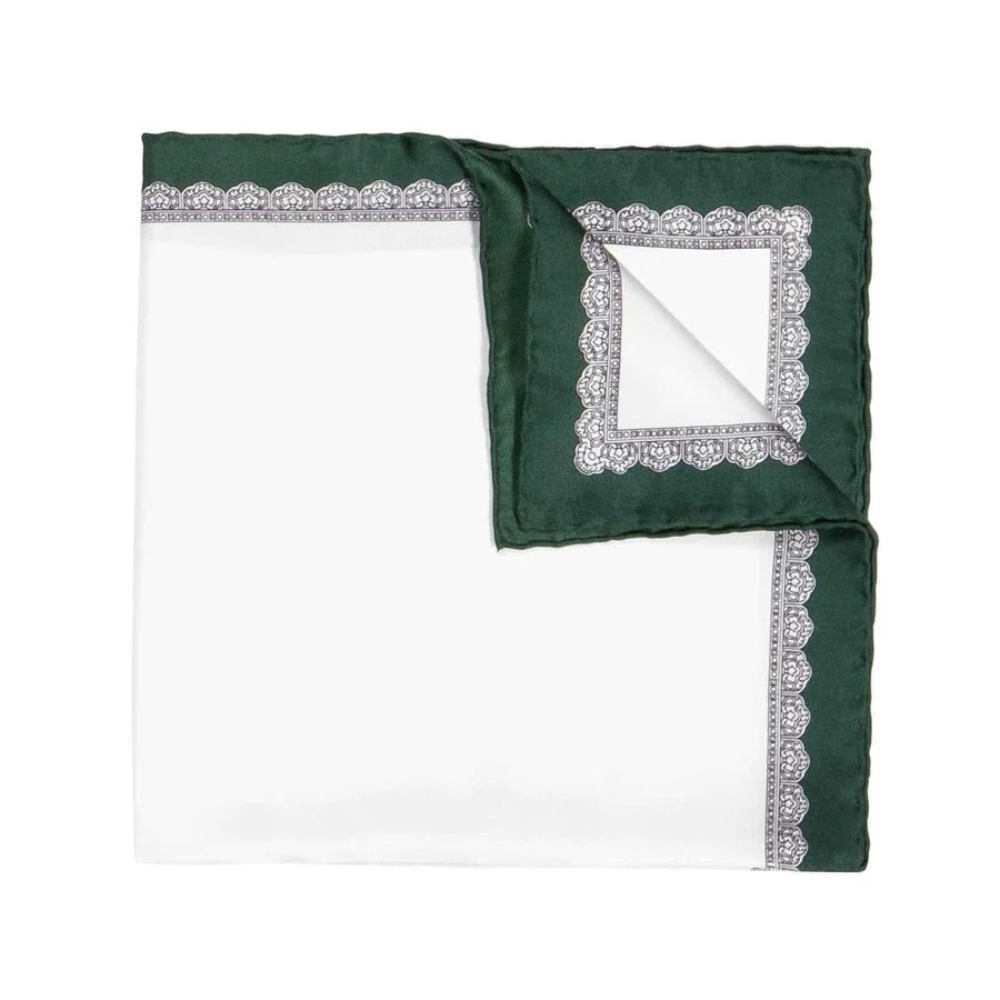 Sera  Fine Silk - Green Essential Pocket Square