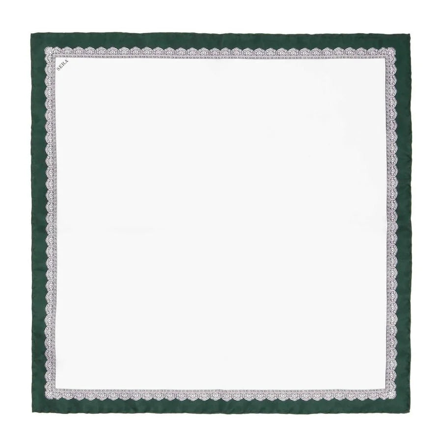 Sera  Fine Silk - Green Essential Pocket Square