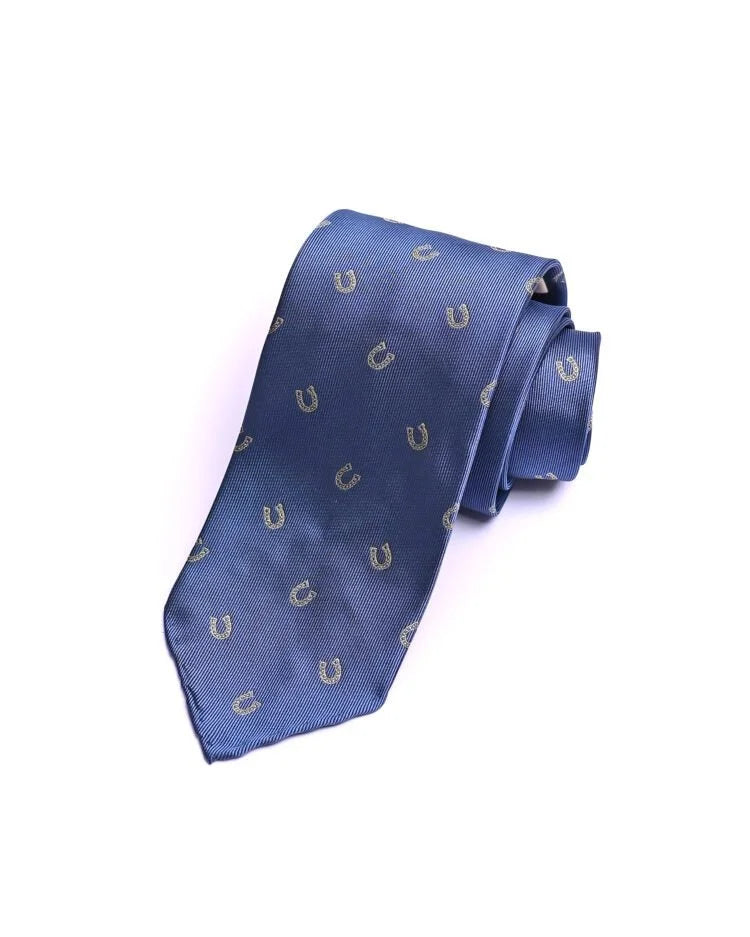 Spacca Neapolis - Ciorta Azzurro Three Fold Printed Silk Tie