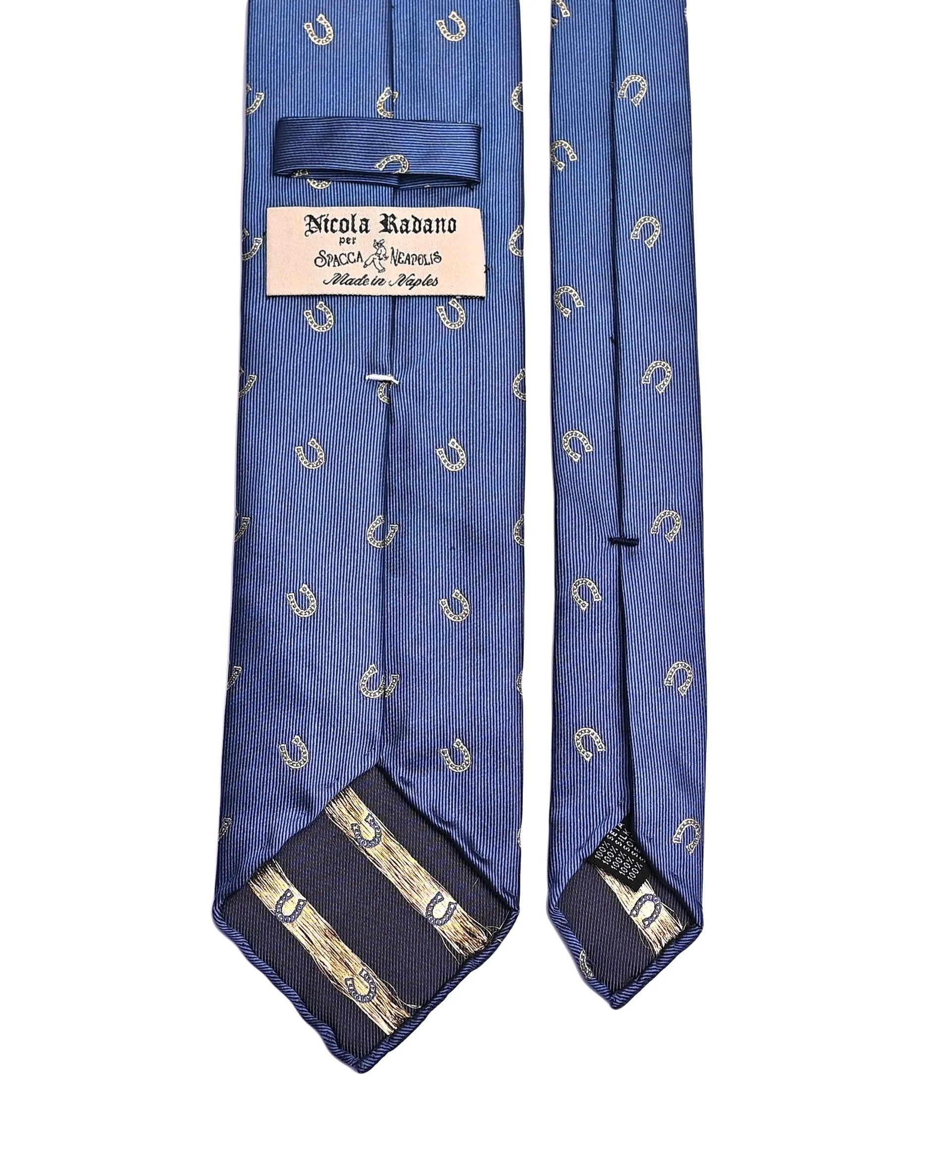 Spacca Neapolis - Ciorta Azzurro Three Fold Printed Silk Tie