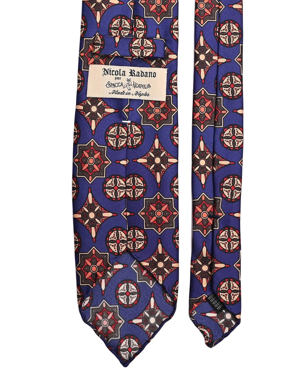 Spacca Neapolis - Era Blu Three Fold Printed Silk Tie