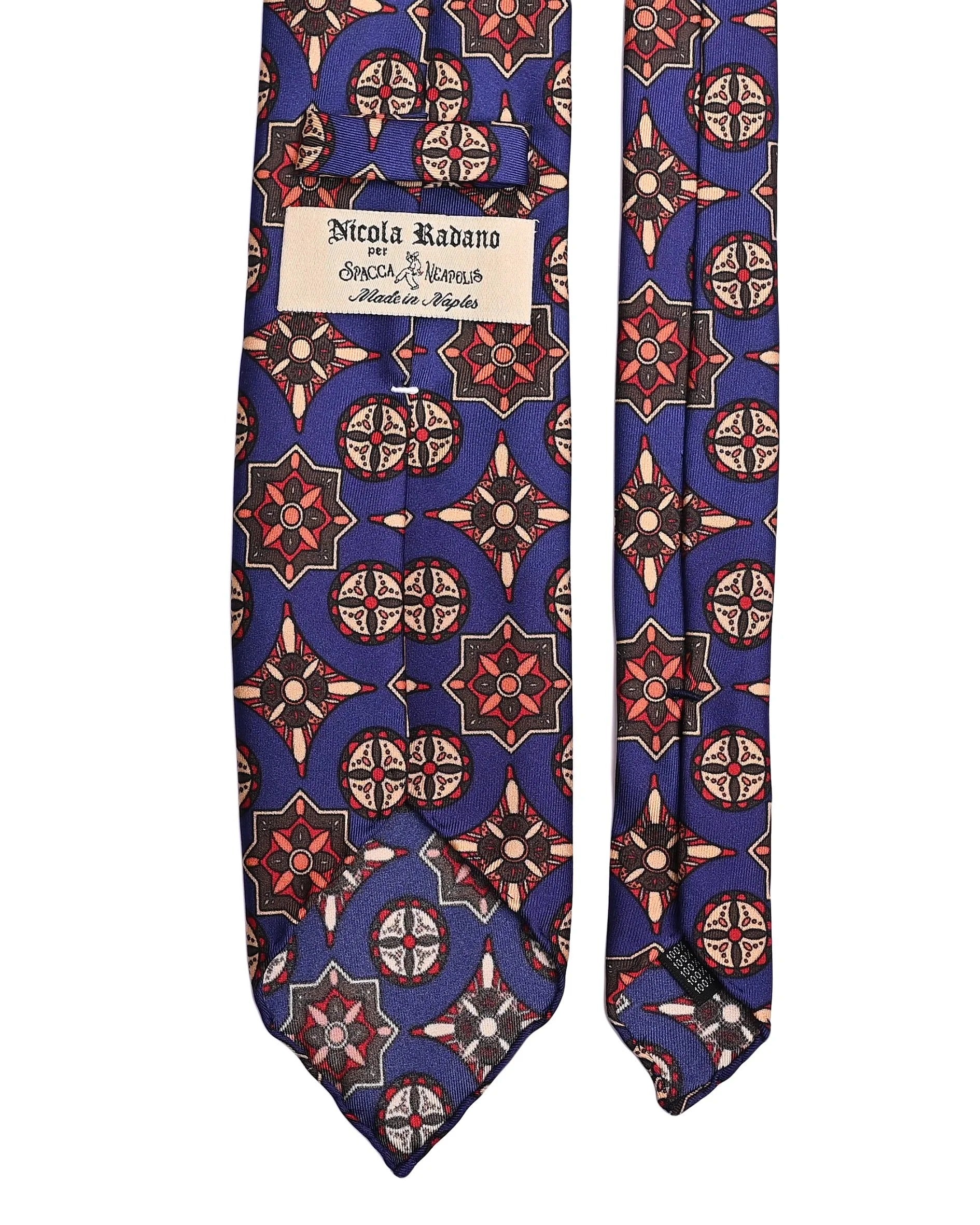 Spacca Neapolis - Era Blu Three Fold Printed Silk Tie
