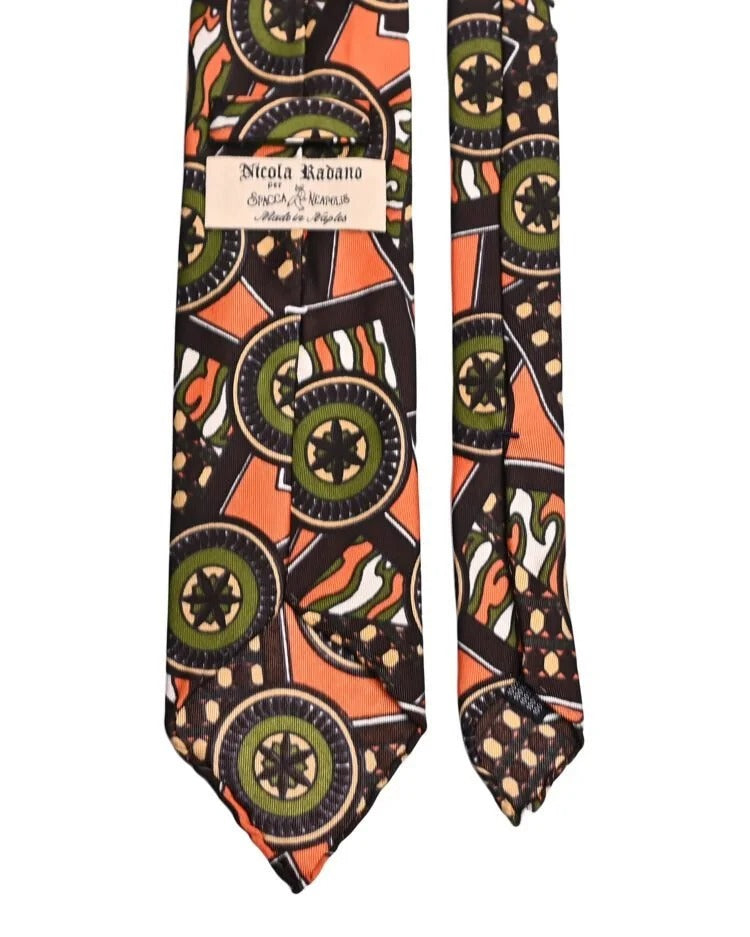 Spacca Neapolis - Trib One Three Fold Printed Silk Tie