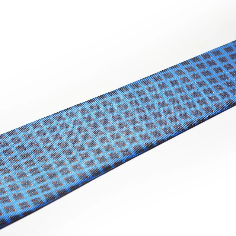 Spacca Neapolis - Azure Blue with Red Geometric Patterned Silk Tie