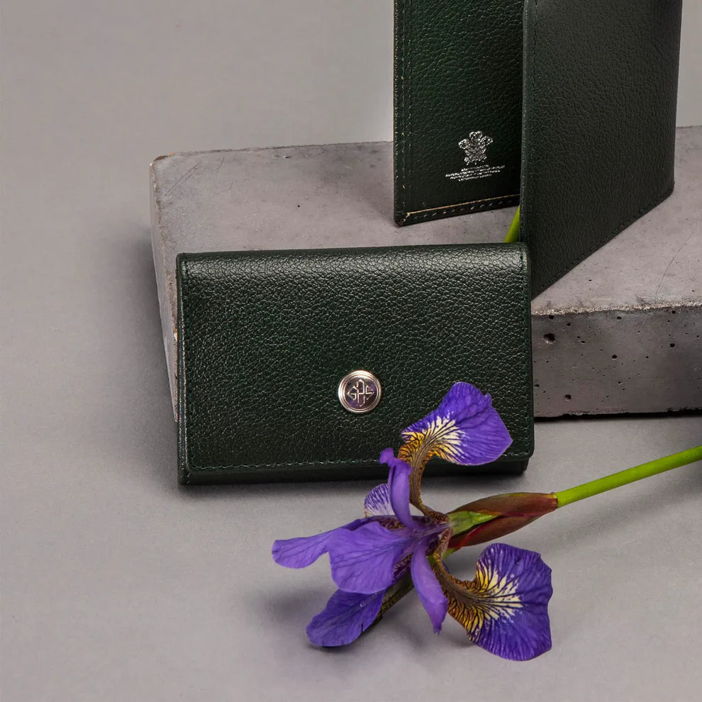 Ettinger - Capra Coin Purse with Card Pocket - Forest Greeen Ettinger