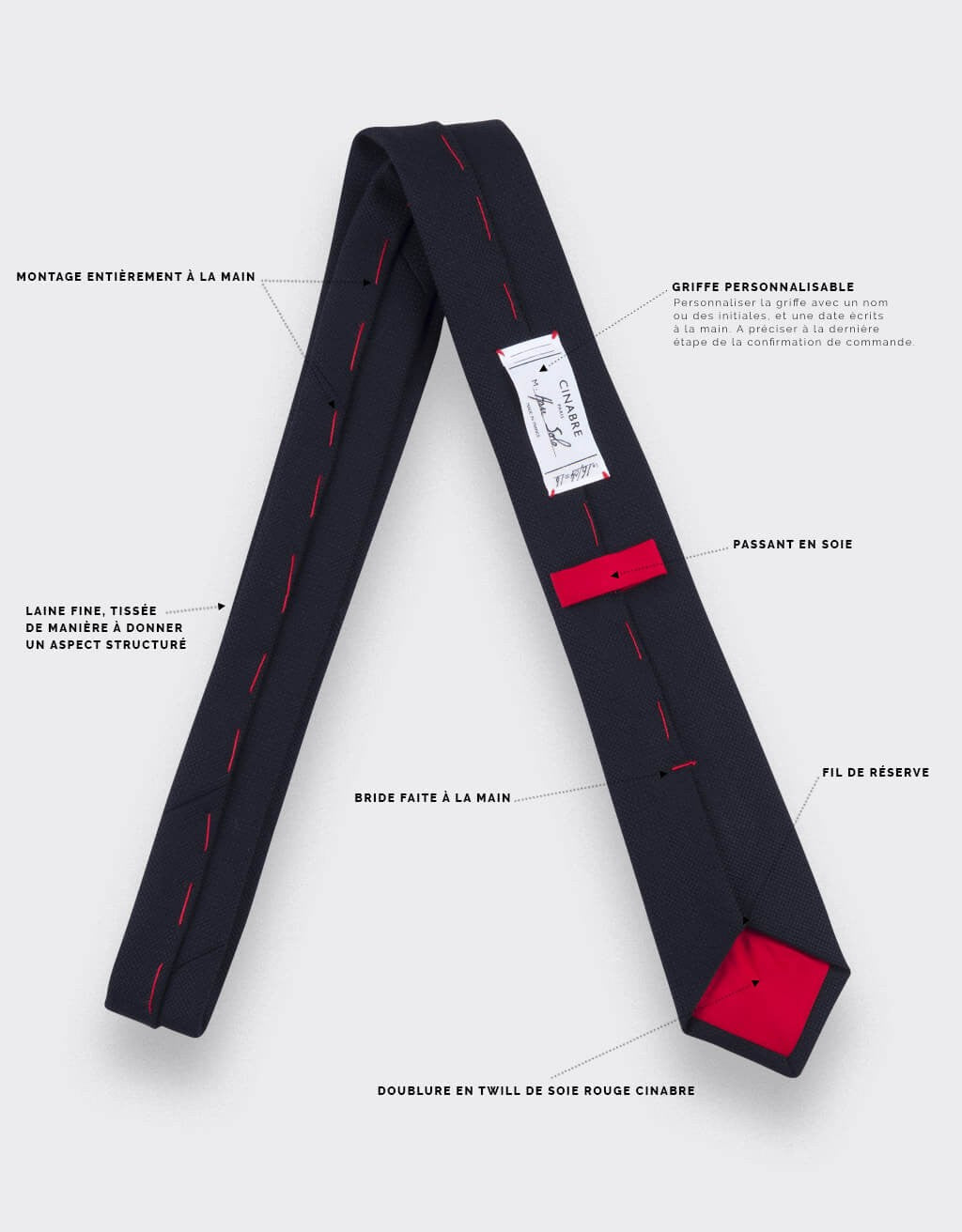 Cinabre - Black Mesh Tie Cinabre