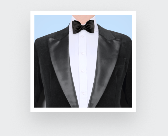 Cinabre - Black Satin Classic Bow Tie Cinabre
