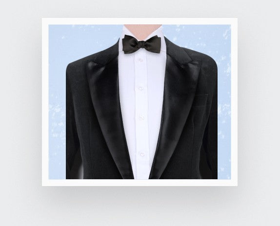 Cinabre - Black Satin Slim Bow Tie