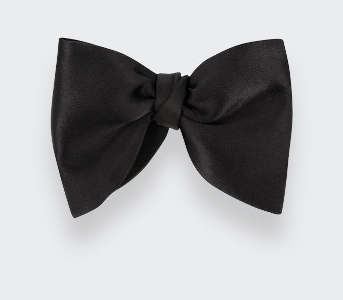 Cinabre - Butterfly Black Satin Bow Tie Cinabre