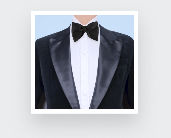 Cinabre - Butterfly Black Satin Bow Tie
