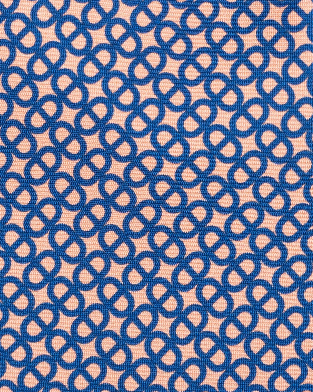 Viola Milano - Maillon Selftipped Italian Silk Tie - Coral/Navy