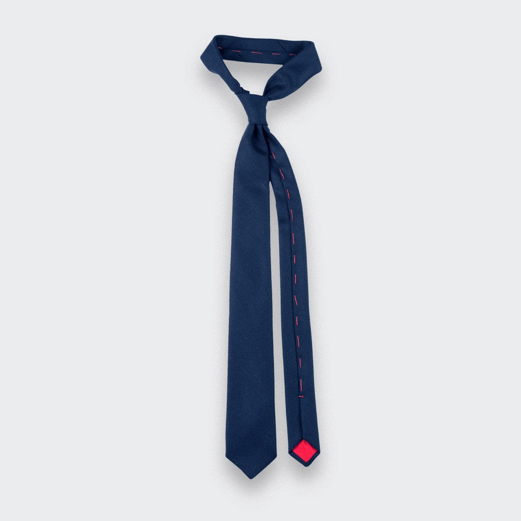 Cinabre - Navy Blue Mesh Tie Cinabre