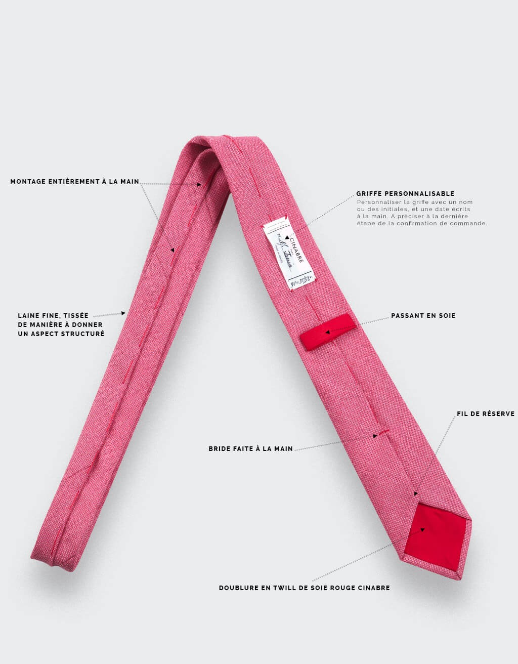 Cinabre - Pink Mesh Tie Cinabre