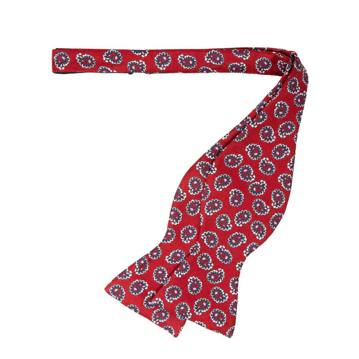 Sera Fine Silk - Paisley Printed Self Tie Bowtie