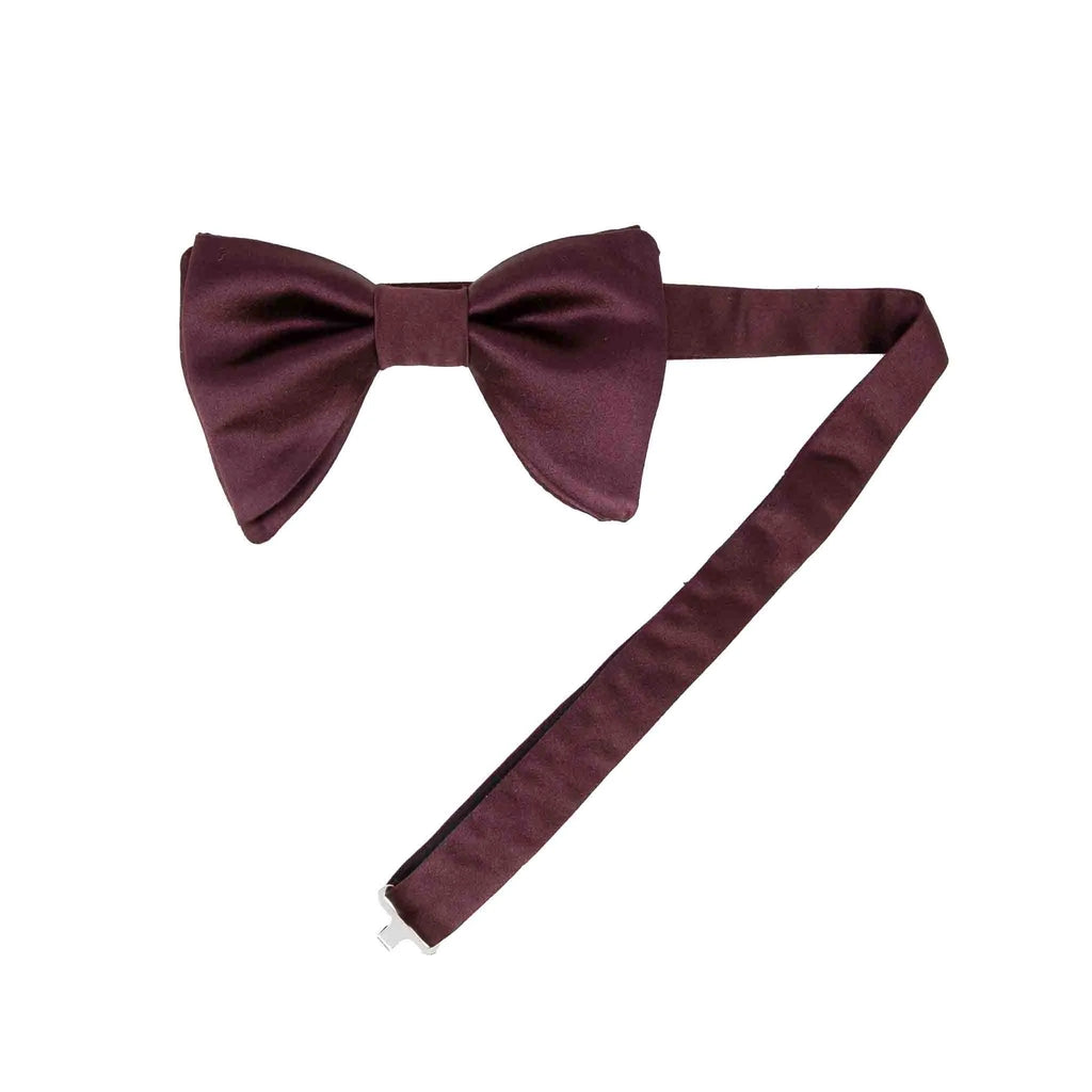 Sera  Fine Silk - Burgundy Silk Butterfly Read Tied Bow Tie
