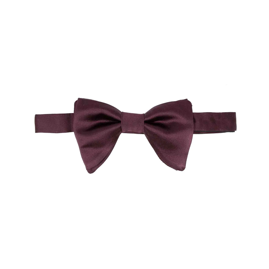Sera  Fine Silk - Burgundy Silk Butterfly Read Tied Bow Tie