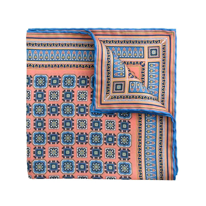 Serà Fine Silk - Como Orange Silk Pocket Square Sera Fine Silk